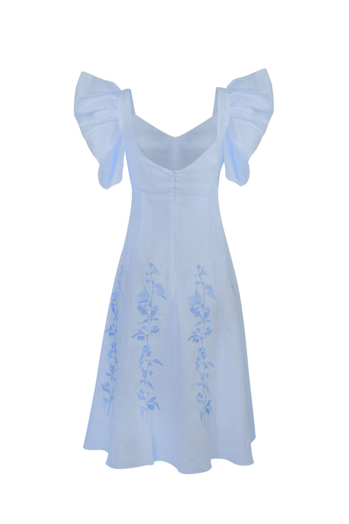 Lovely Lilies Dress Baby Blue