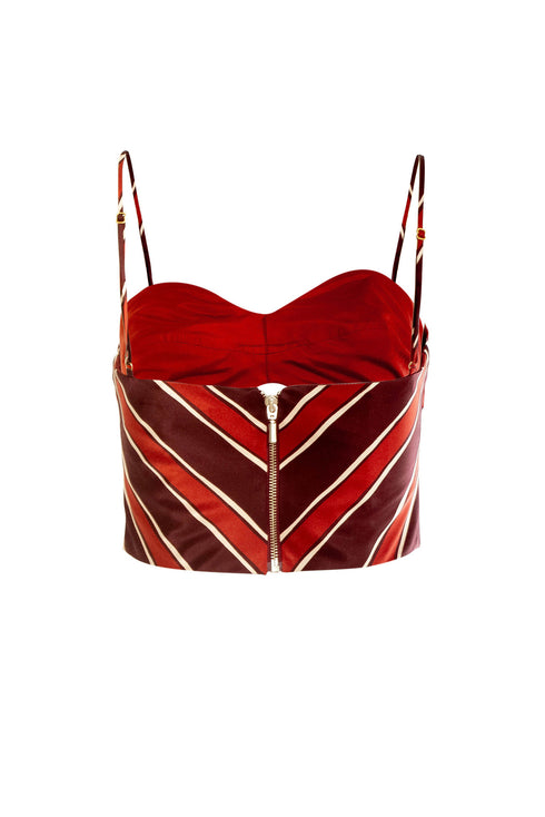 Acapulco Top Red Stripes