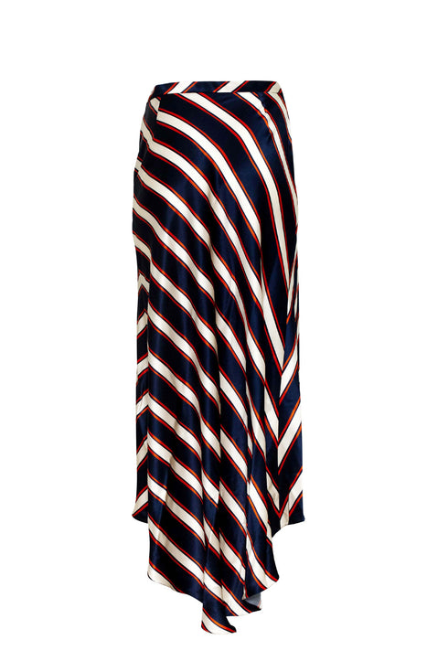 Acapulco Skirt Navy Stripes
