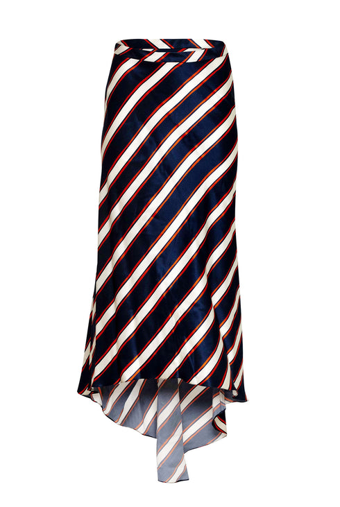 Acapulco Skirt Navy Stripes