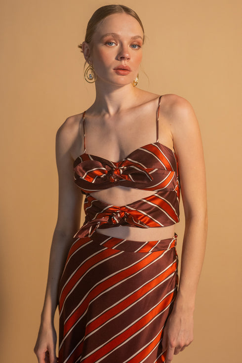 Acapulco Top Red Stripes