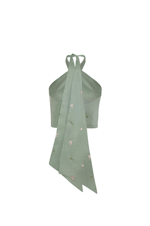 Lilies Top Laurel Green