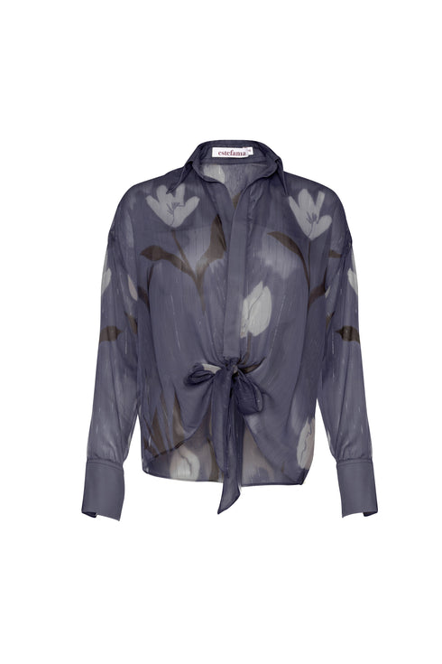 Secret Garden Blouse Navy