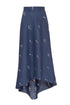 Lovely Tulip Skirt High and Low Navy