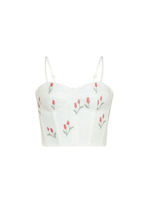 Lovely Tulip Corset Ivory