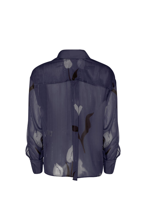 Secret Garden Blouse Navy