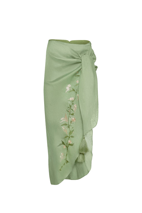 Lilies Sarong Skirt Laurel Green