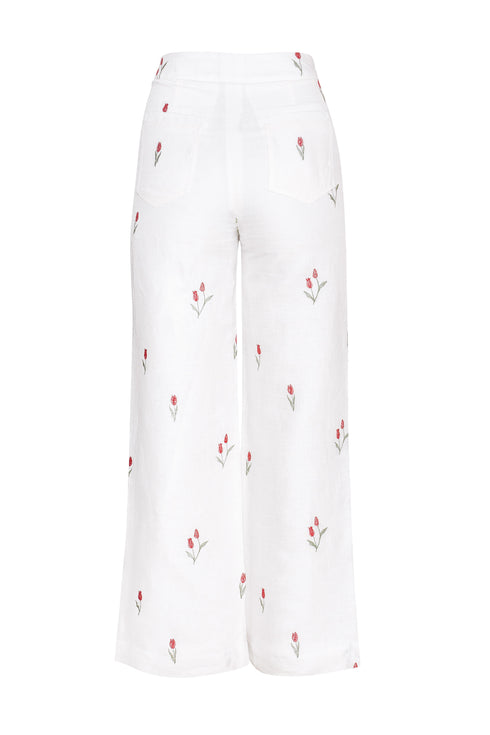 Lovely Tulip Nube Pant  Ivory
