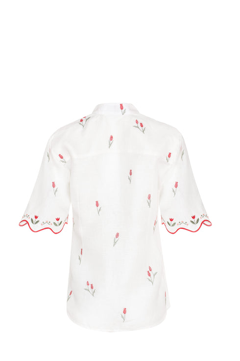 Lovely Tulip Shirt Ivory