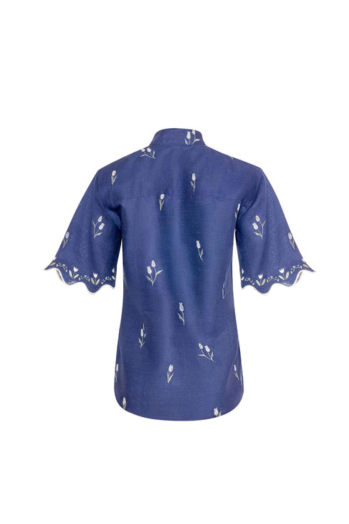 Lovely Tulip Shirt Navy