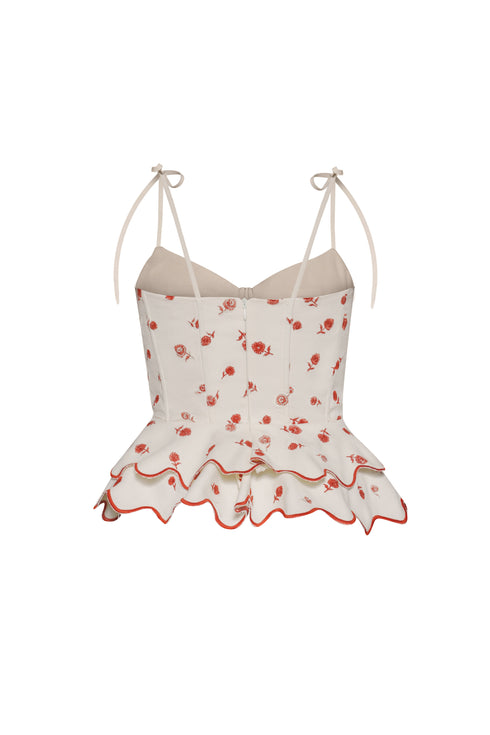 Rosita Corset Ivory Red