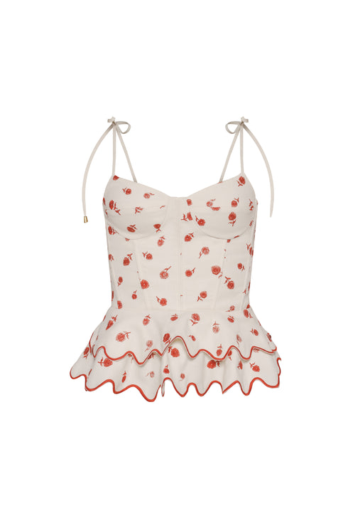 Rosita Corset Ivory Red