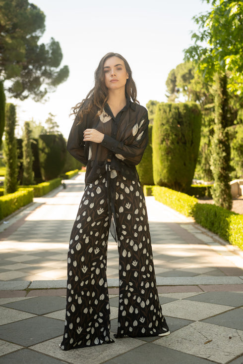 Secret Garden Blouse Navy