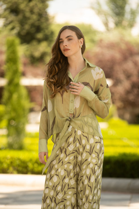 Secret Garden Blouse Green