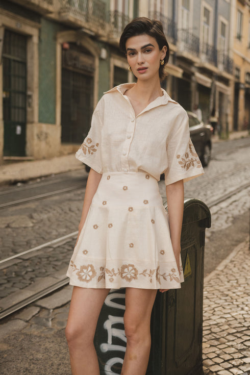 Inamorata Short Sleeve Shirt Cream