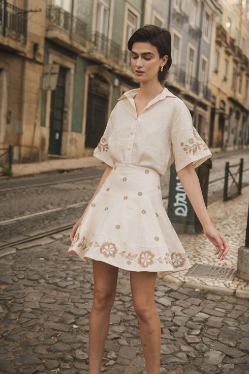 Inamorata Mini Skirt Cream