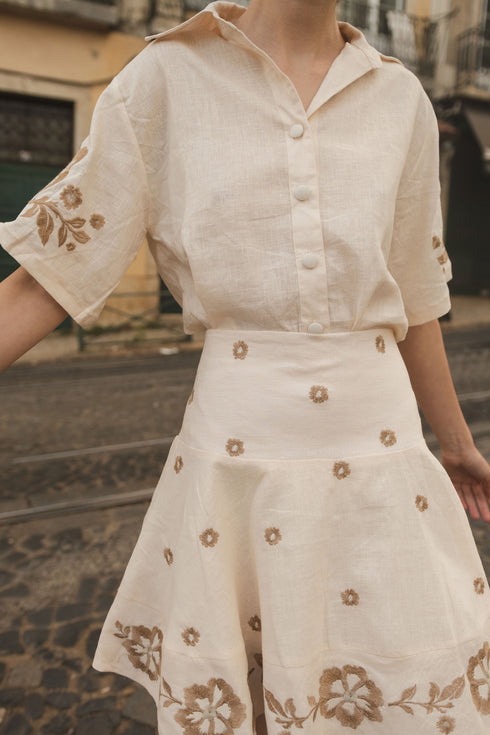 Inamorata Mini Skirt Cream