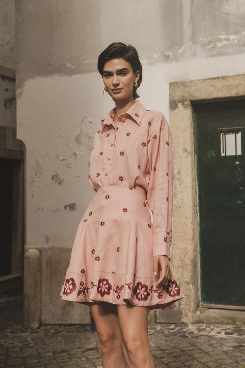 Camomila Button Down Shirt Cherry Blush