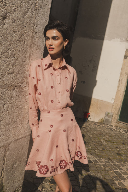 Camomila Button Down Shirt Cherry Blush