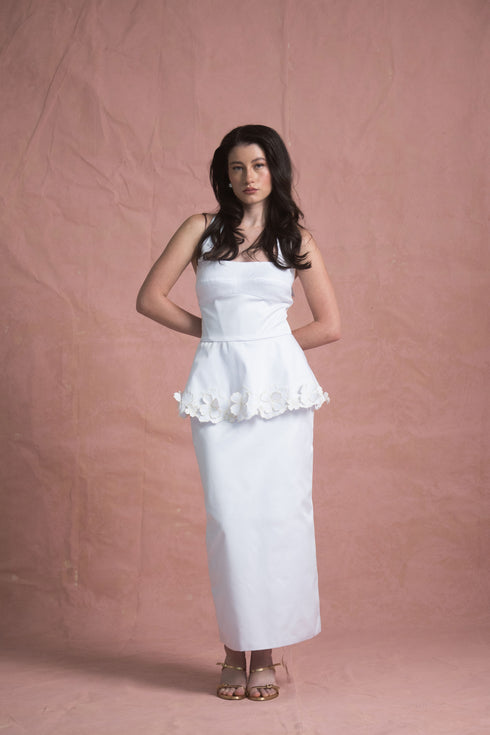 Fiore Pencil Skirt Ivory