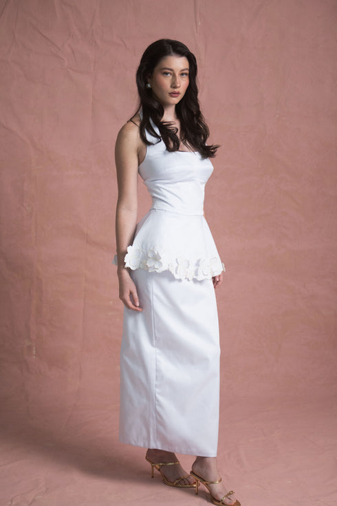 Fiore Pencil Skirt Ivory