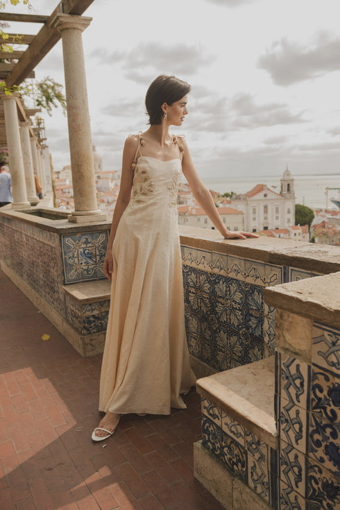 Flor de Lis Dress Ivory