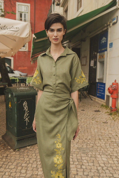 Inamorata Wrap Skirt Lemoncello