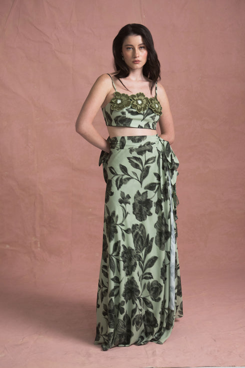 Bellini Crop Top Green