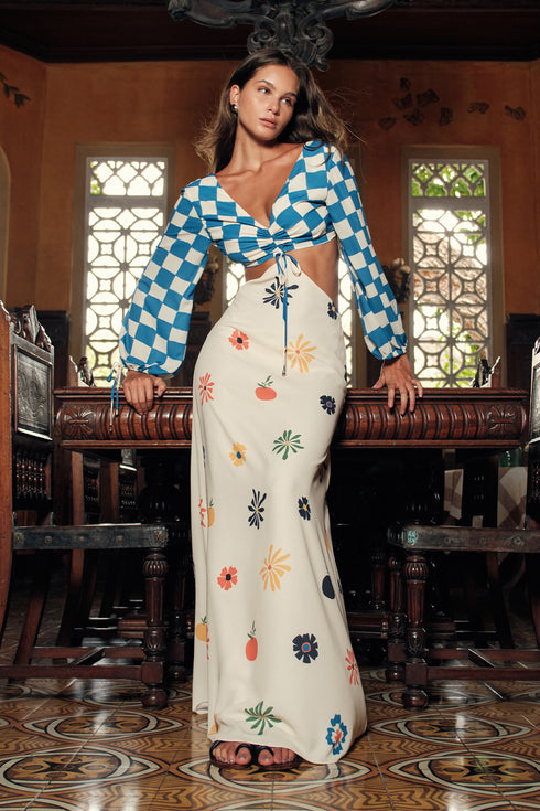 Dolce Vita Maxi Dress Sand Turquoise