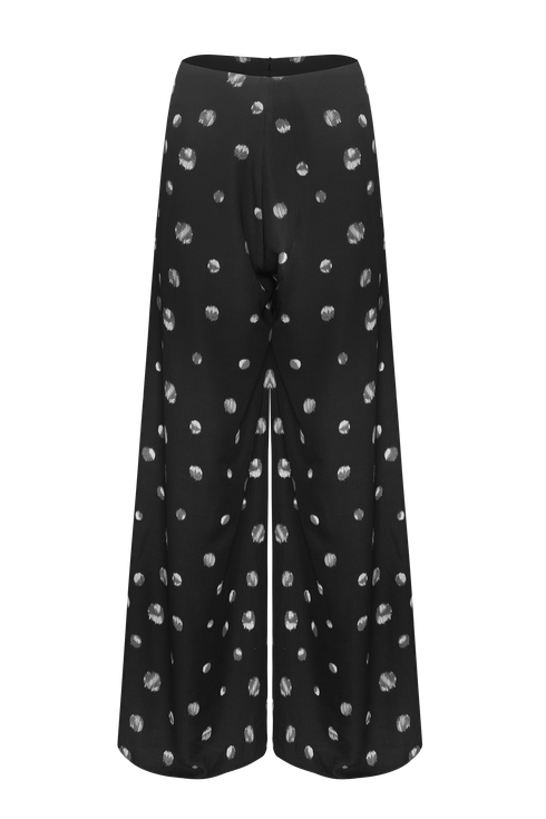 Notte Polka Pants Black