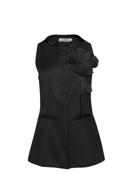 Fiore Vest Black