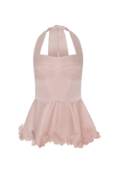 Fiore Top Peplum Pink