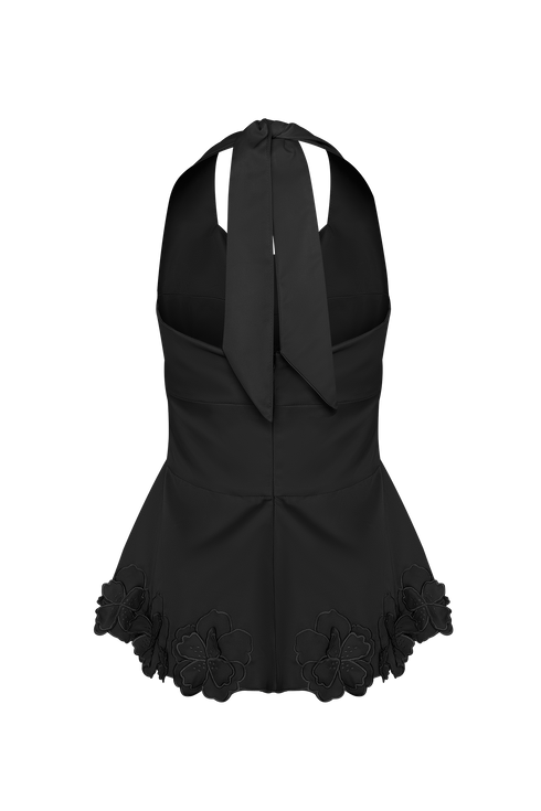 Fiore Top Peplum Black