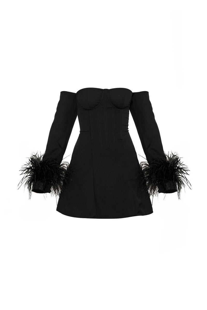 Anniversary Mini Dress Black – ESTEFANIA OFFICIAL