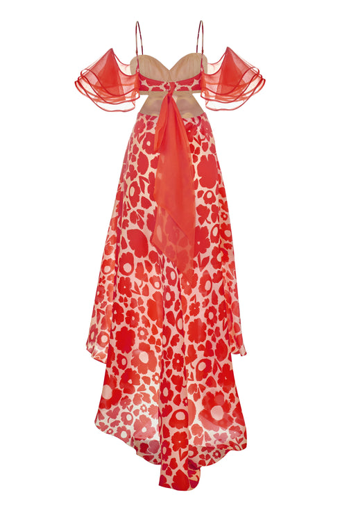 Amar Dress Flower Red
