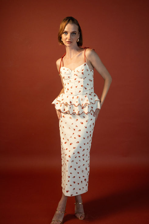 Rosita Corset Ivory Red