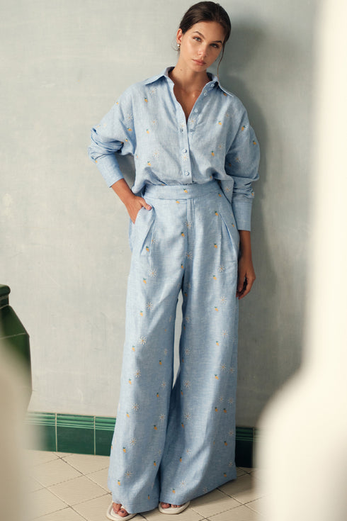 Mango Pant Mango Camomile Blue