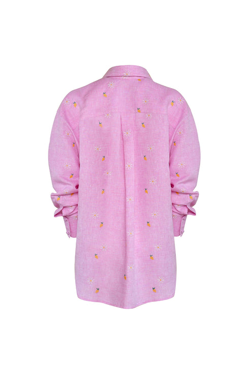 Button Down Shirt Mango Camomille Pink
