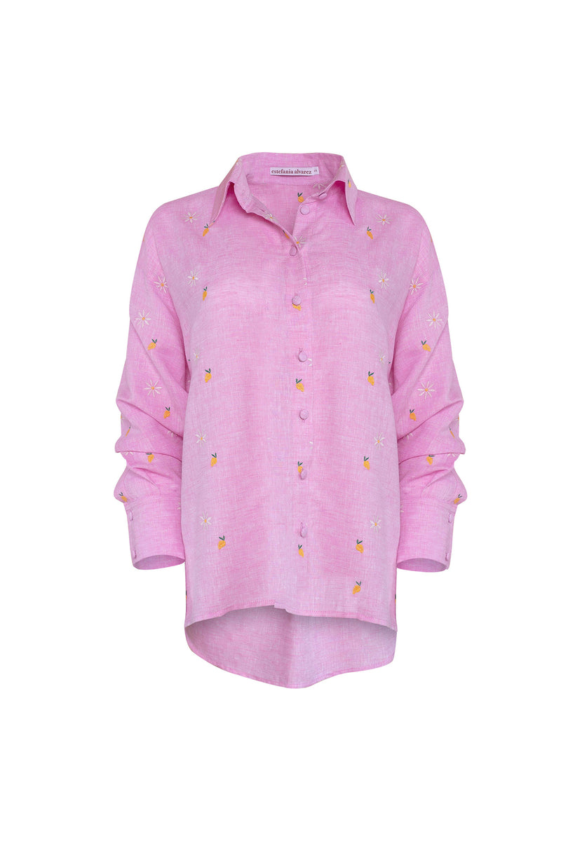 Button Down Shirt Mango Camomille Pink – ESTEFANIA OFFICIAL