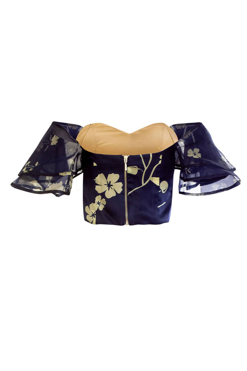 Moonlight Blossom Top Blue