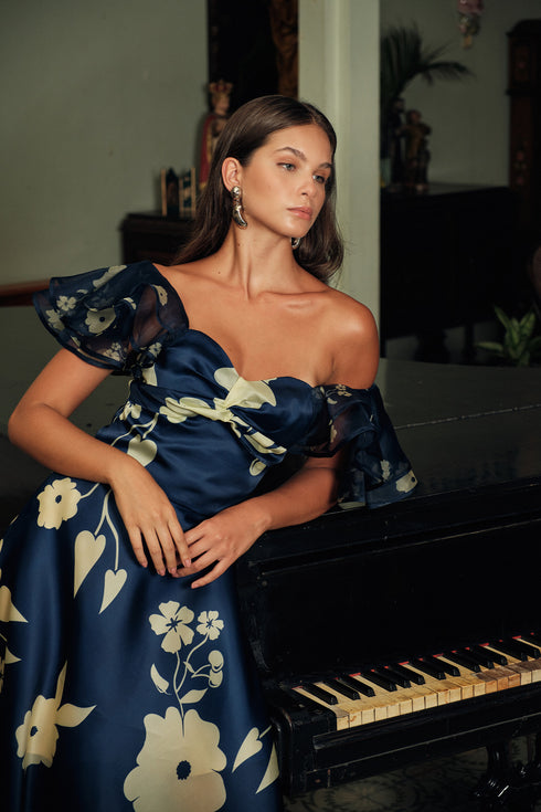 Moonlight Blossom Top Blue