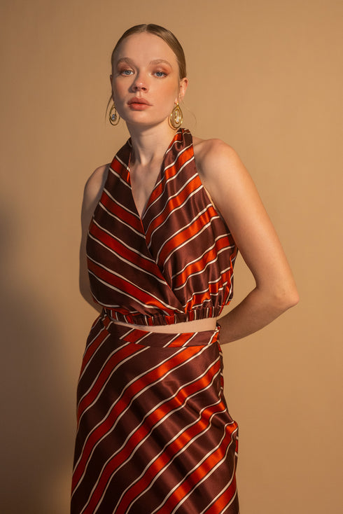 Symphony Top Red Stripes