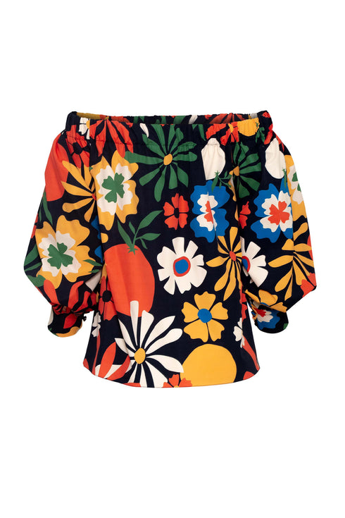 Isla Tropicana Blouse Navy