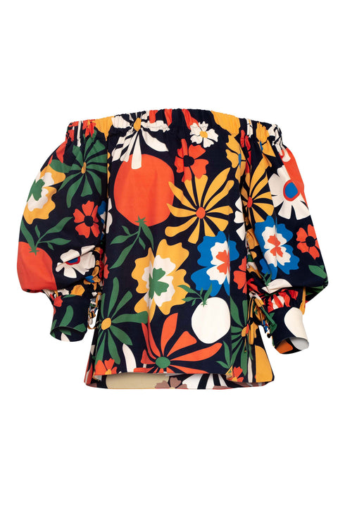 Isla Tropicana Blouse Navy