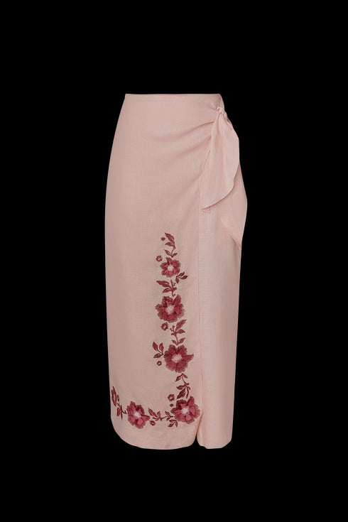 Inamorata Wrap Skirt Cherry Blush