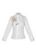 Amarena Button Down Shirt Embroidery Ivory