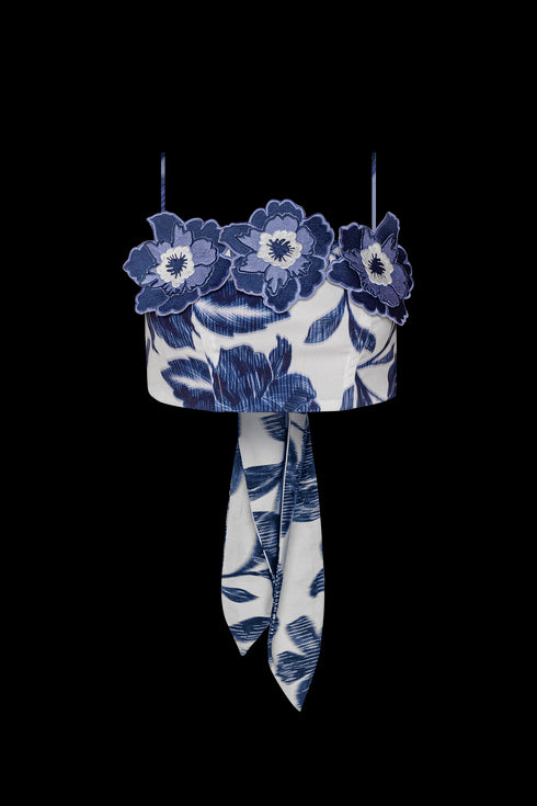 Bellini Crop Top Blue