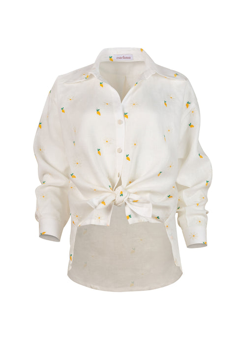 Button Down Shirt Mango Camomille Ivory