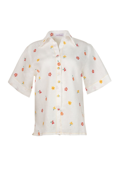 Holiday Cherry Tomato Button Shirt