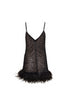 Black Feathers Mini Dress